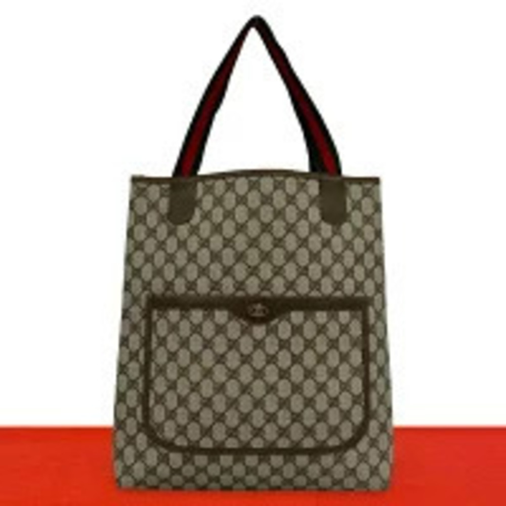 Gucci Sherry GG Leather Hobo Shoulder Bag Brown
